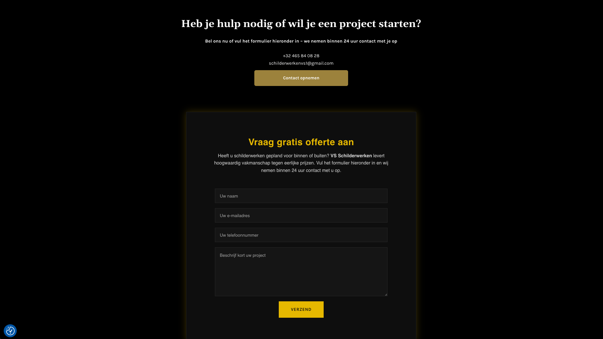 Website-aanpak voor VS SCHILDERWERKEN