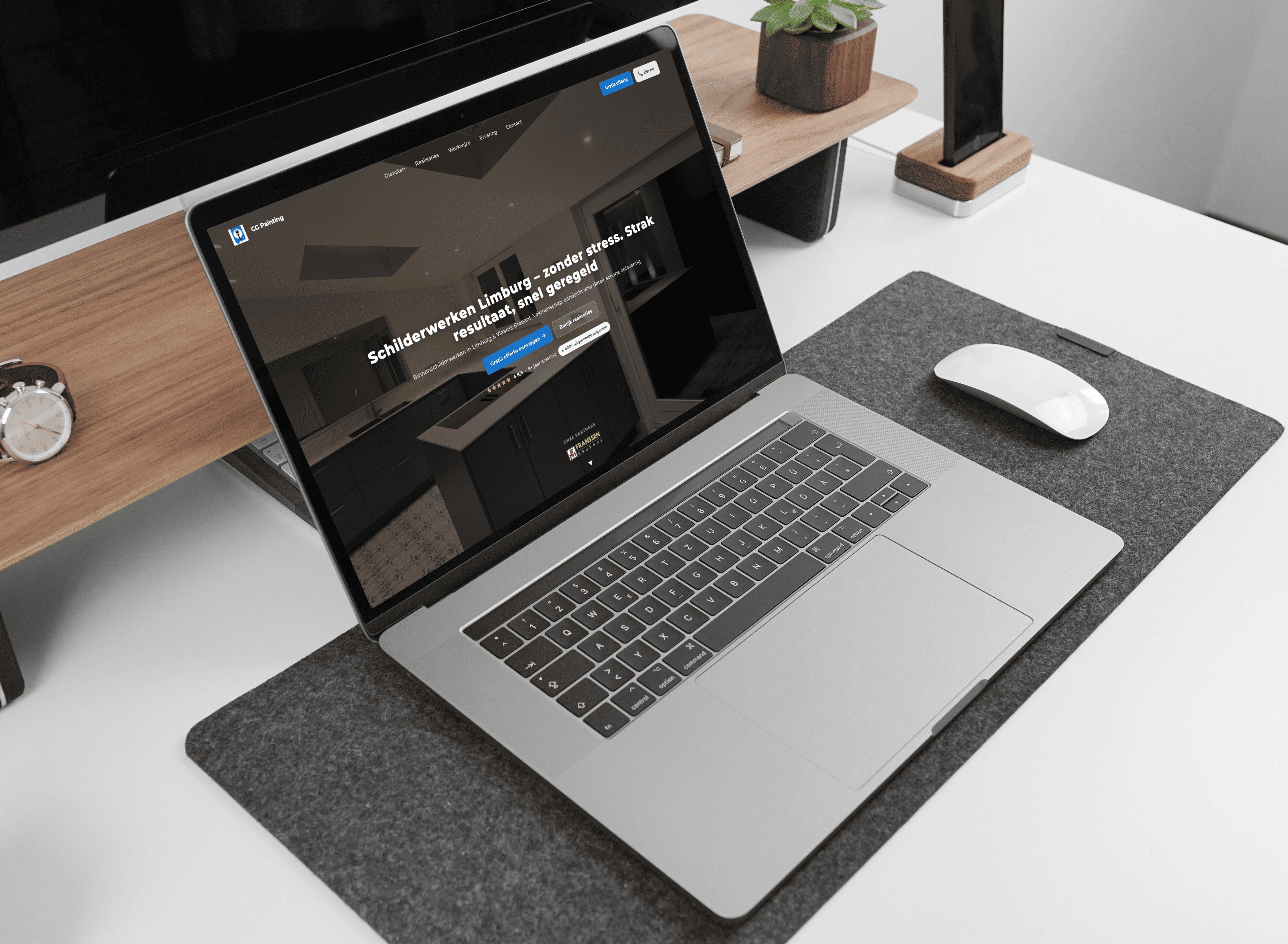 Case CG PAINTING — website en Google Ads voor schilderwerken